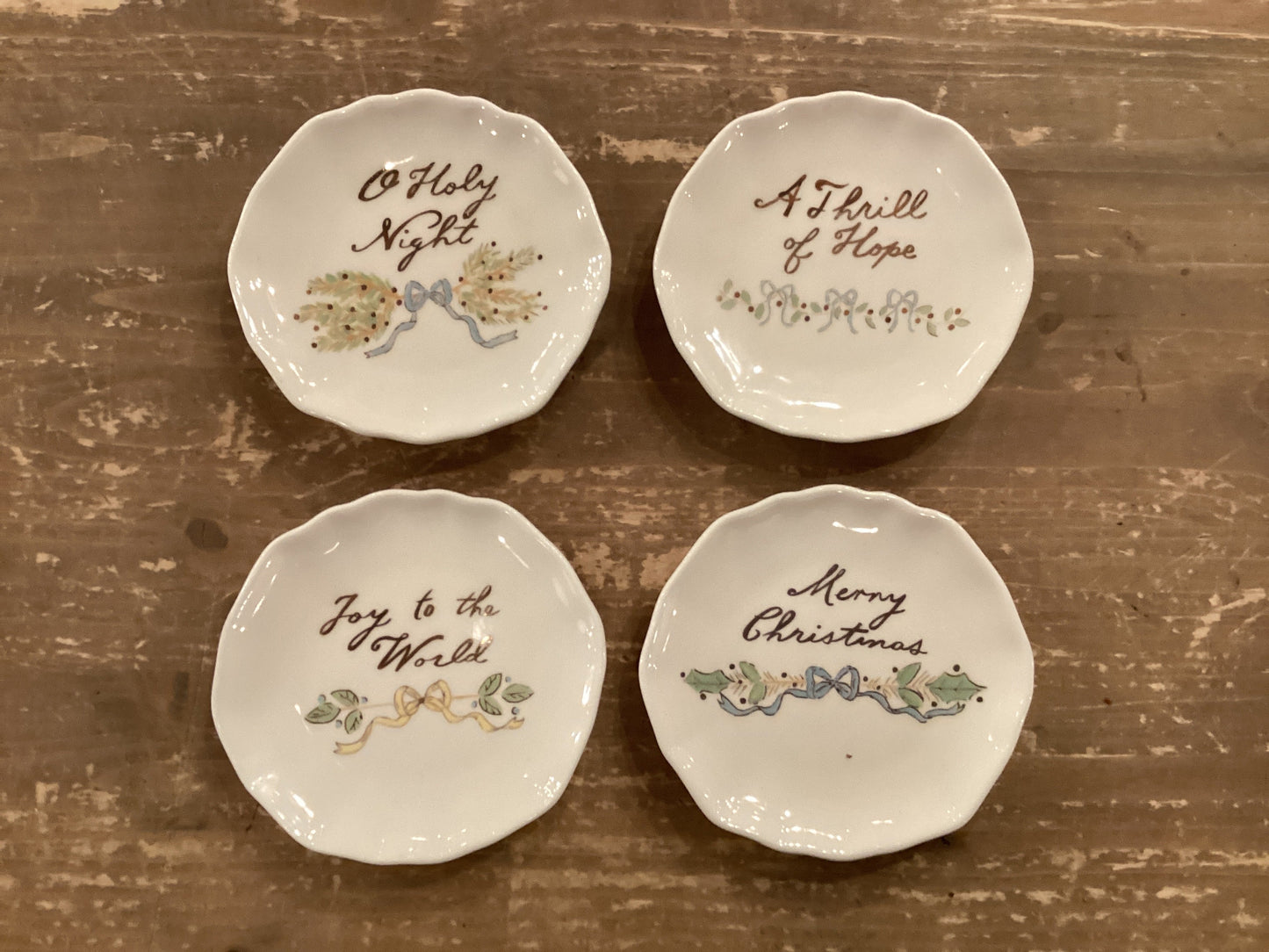 Faithful Christmas Trinket Tray - stoneware