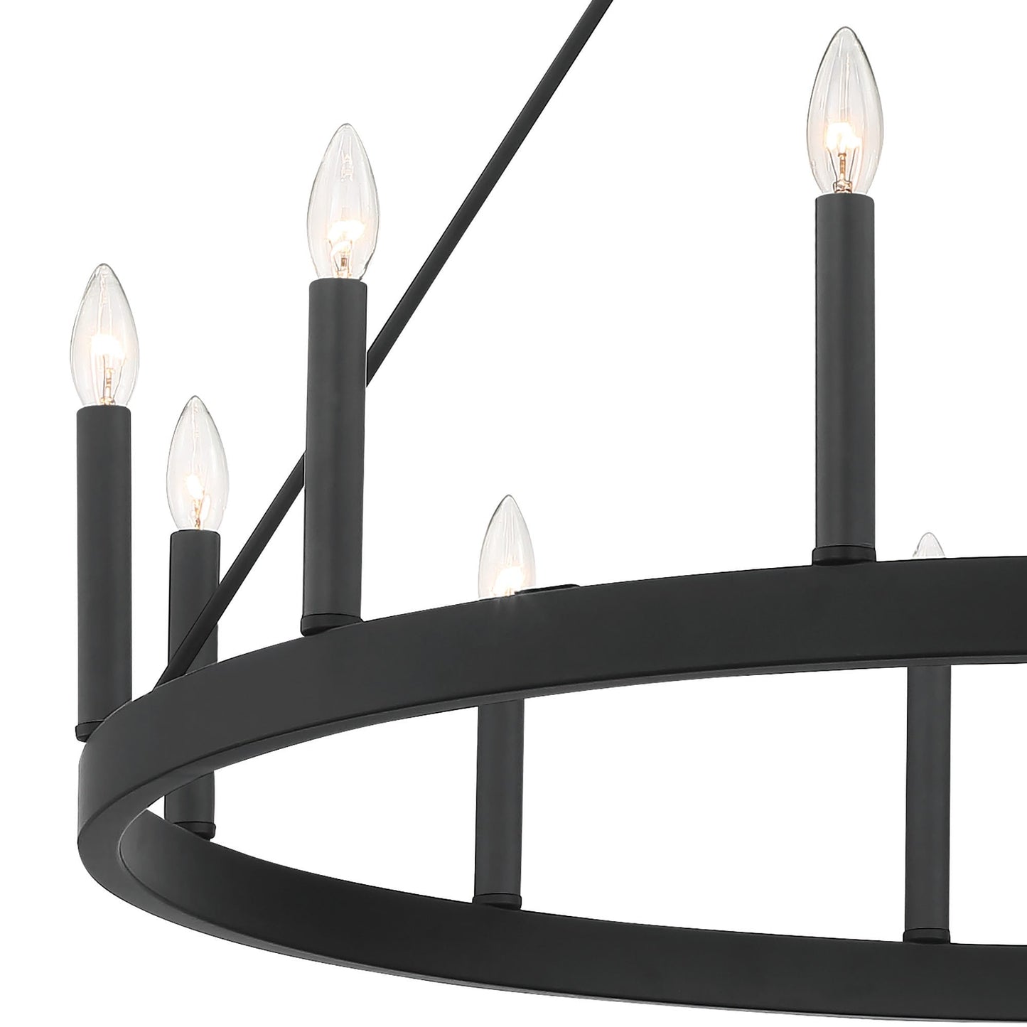 Acroma 12-light Farmhouse 40In Wagon Wheel Chandelier with UL - 40'' D x 138'' H