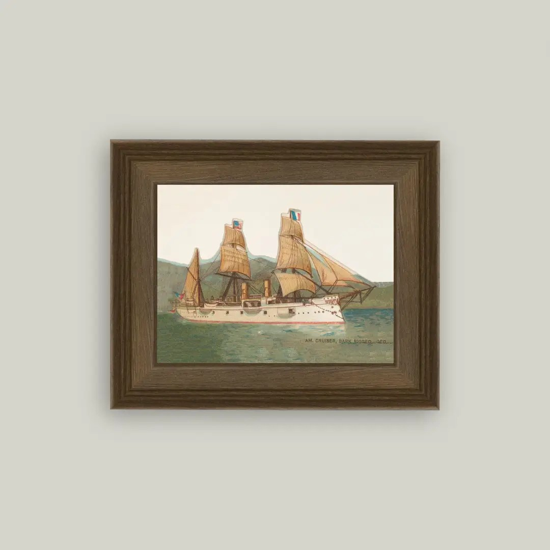 Framed American Cruiser - Duke Sons Portrait - glass