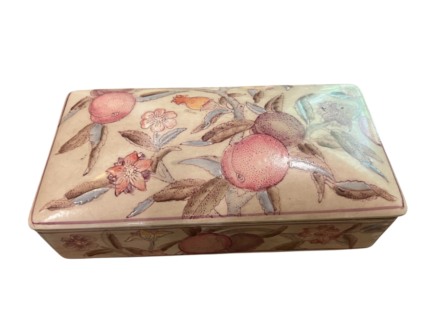 Chinoiserie Botanical Fruit Box - porcelain