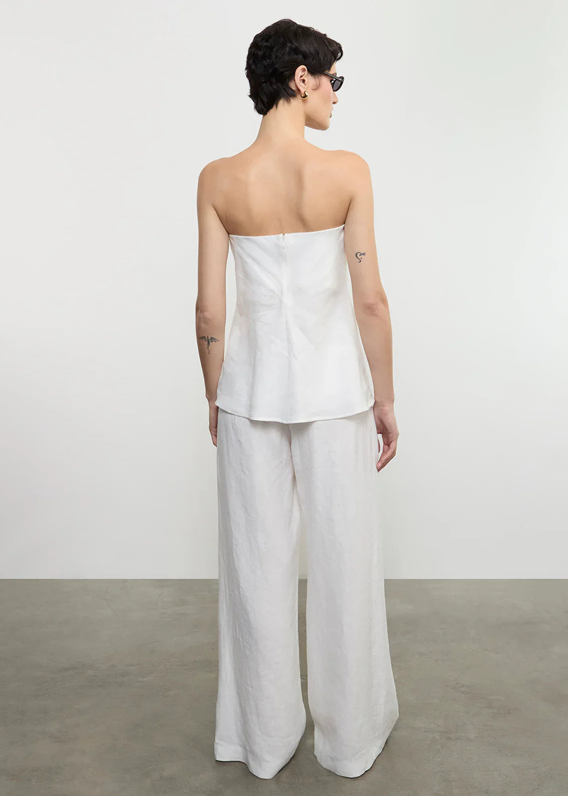 Enza Costa Linen Pleated Trousers