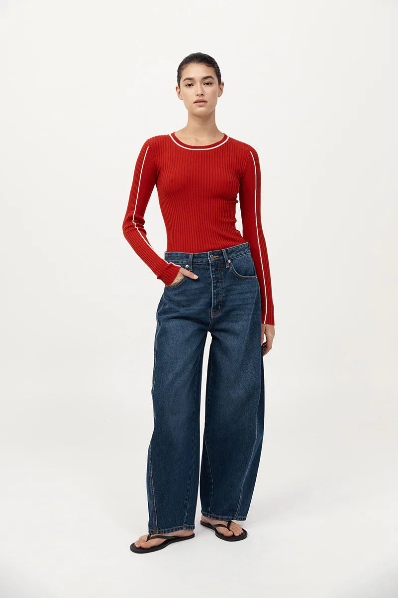 St. Agni Mid Rise Balloon Jeans