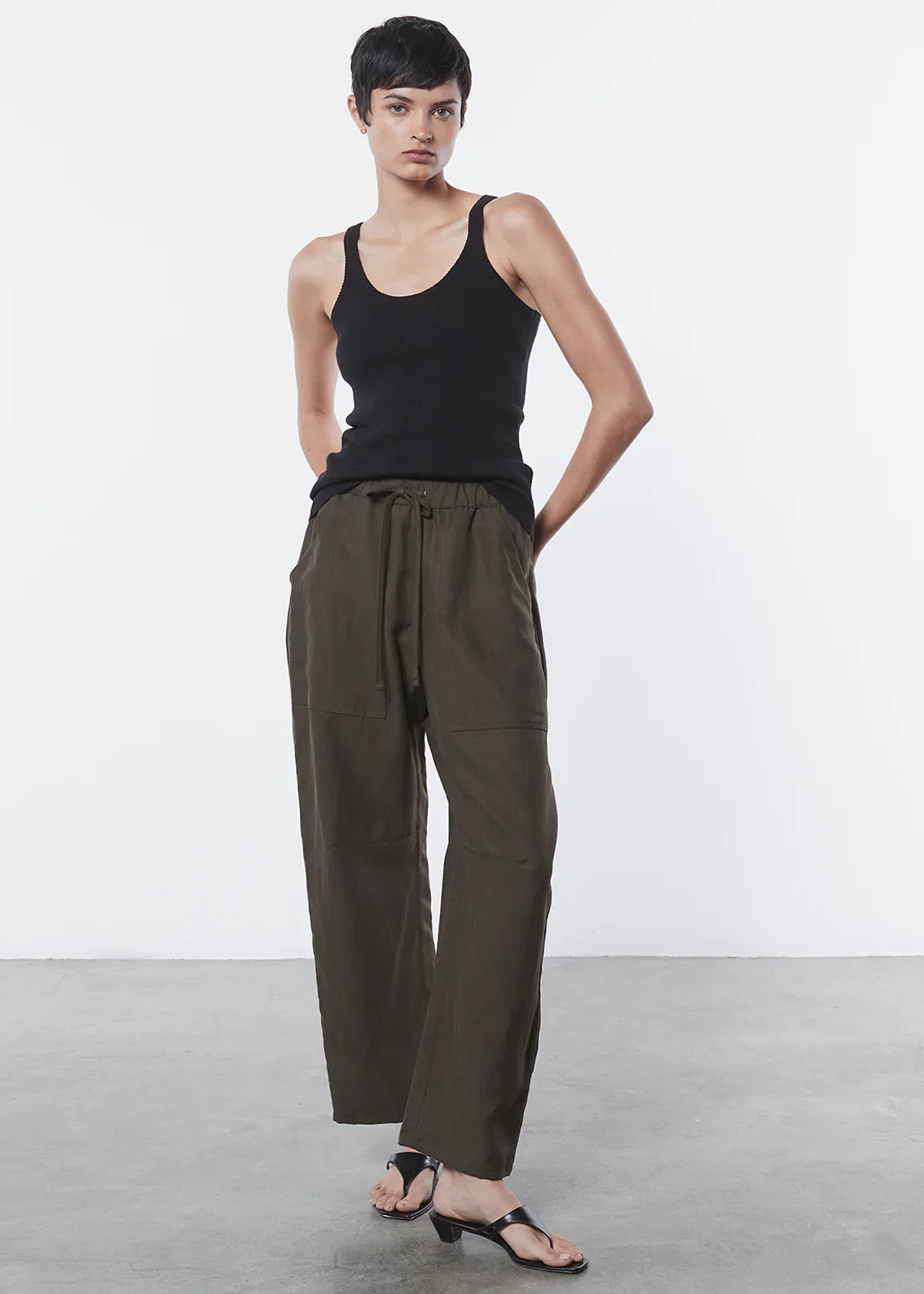 Enza Costa Linen Knit Strappy Tank