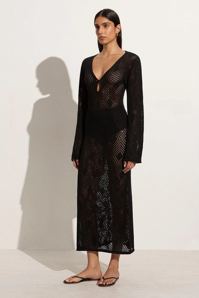 Faithfull the Brand Serena Pointelle Knit Dress