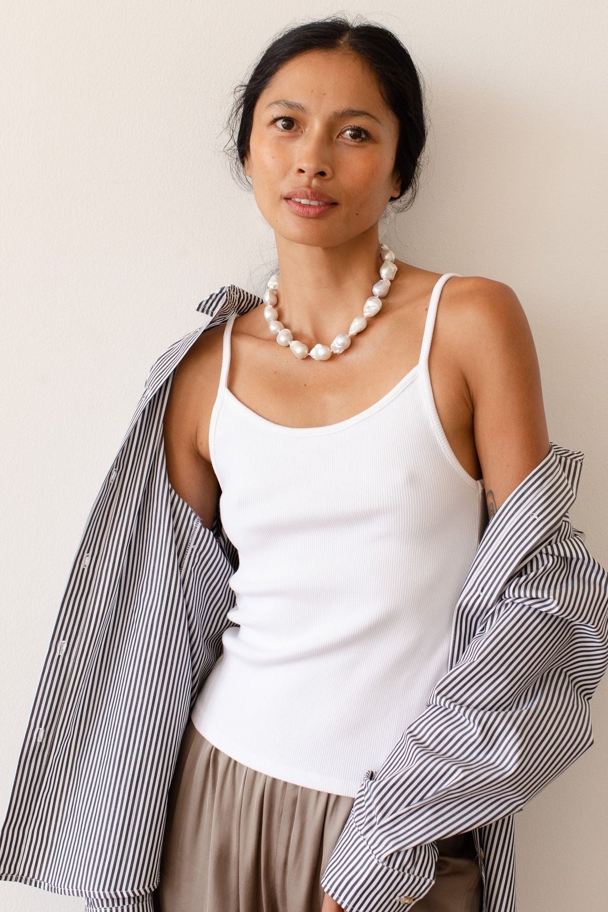 Donni Rib Spaghetti Tank