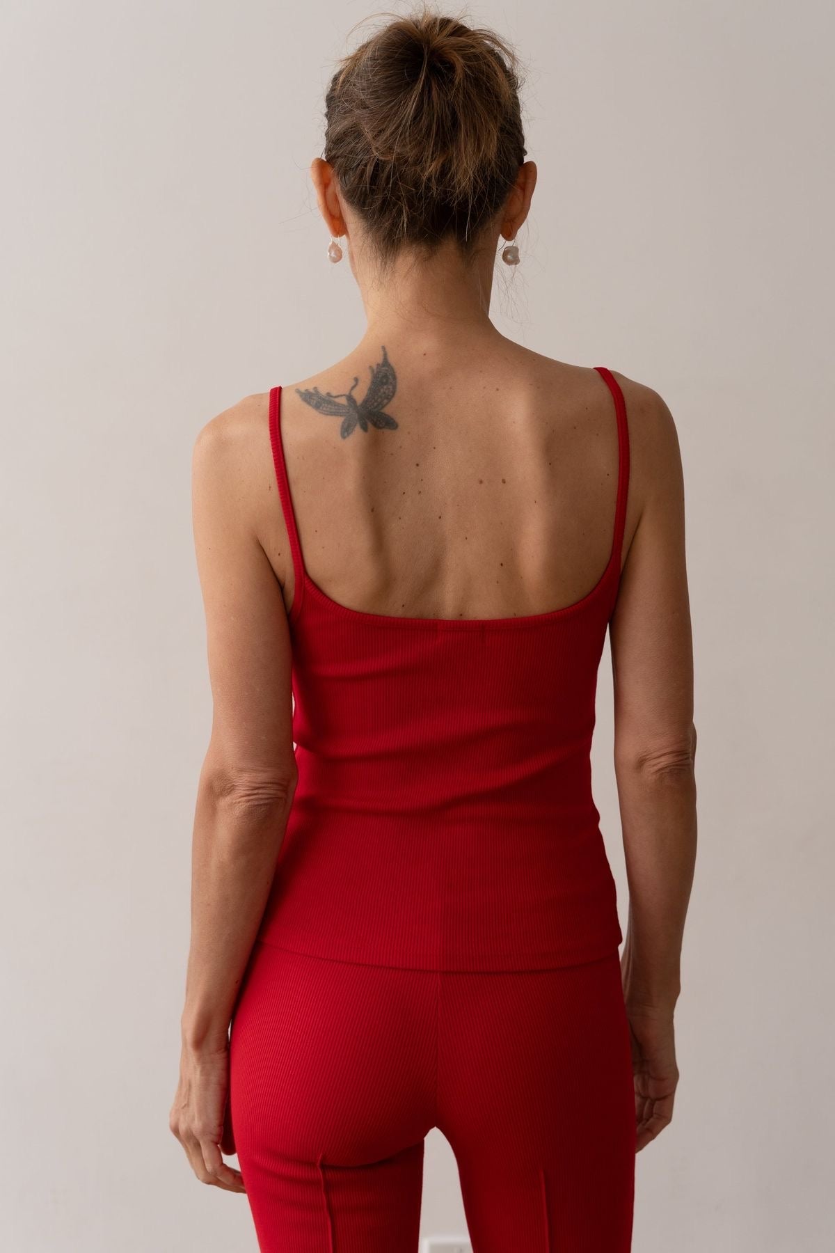 Donni Rib Spaghetti Tank