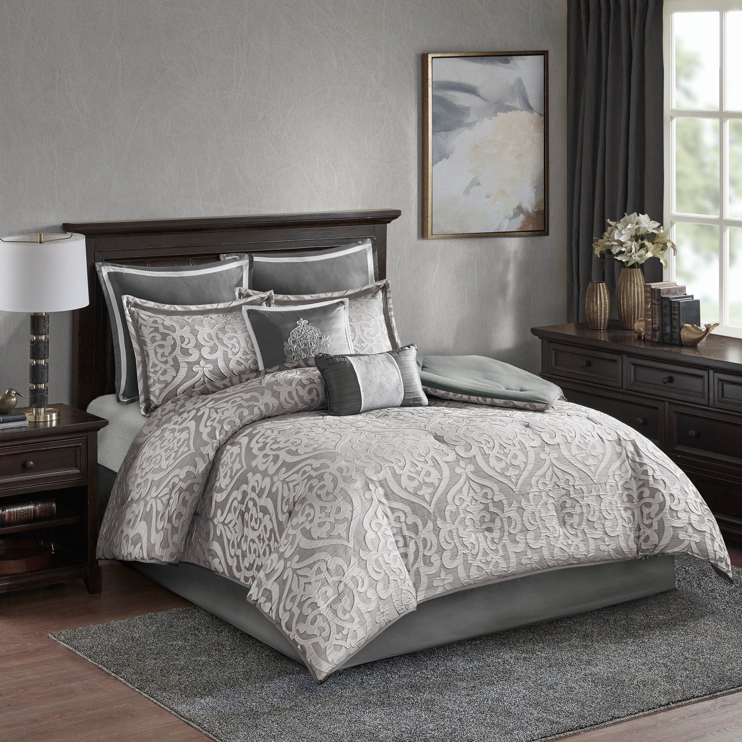 Madison Park Dillon 8 Piece Jacquard Comforter Set