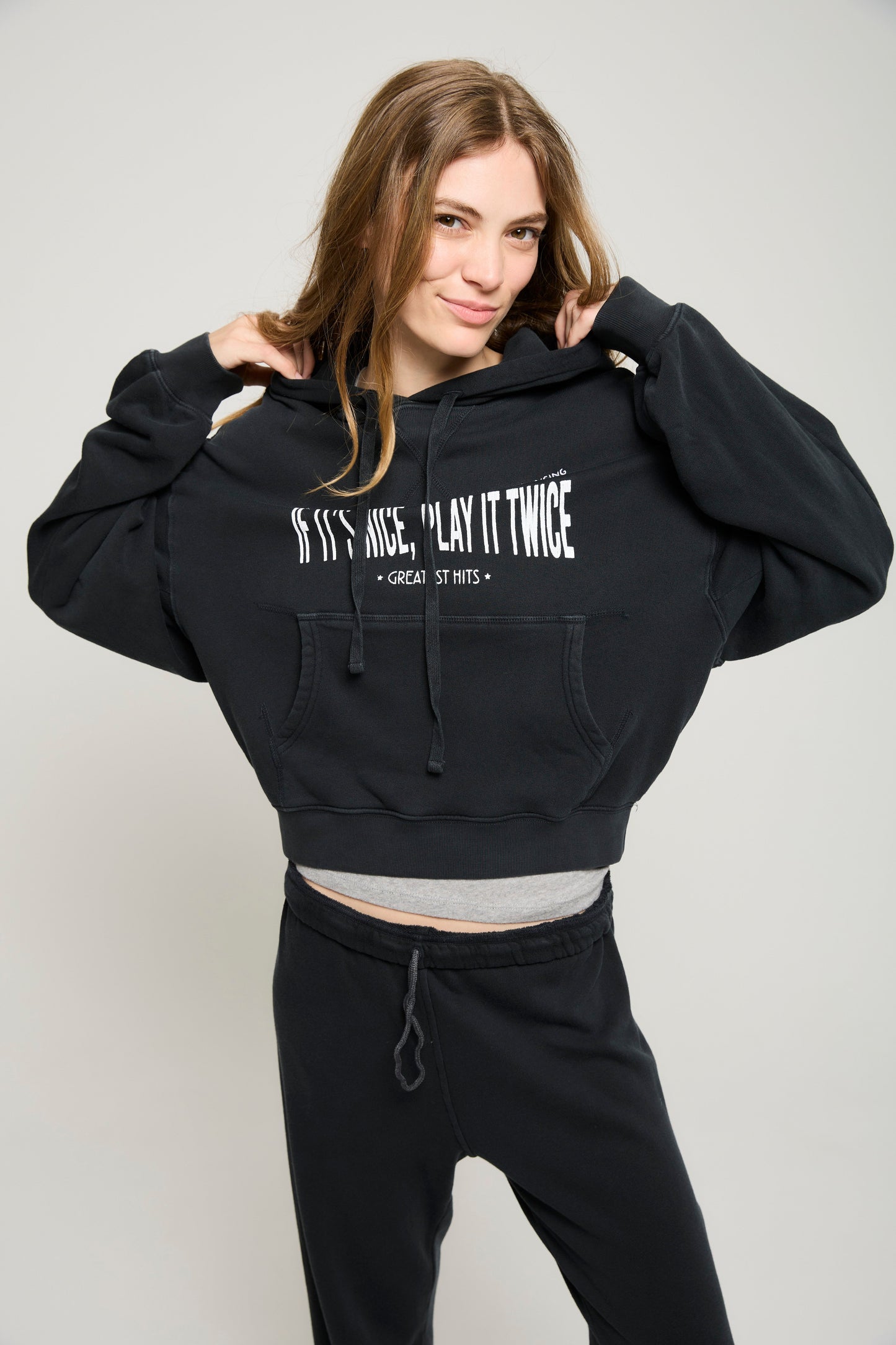 ATF Play It Twice Cropped Hoodie