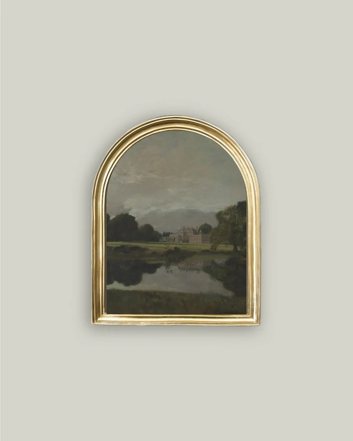 View of the River in Arched Frame