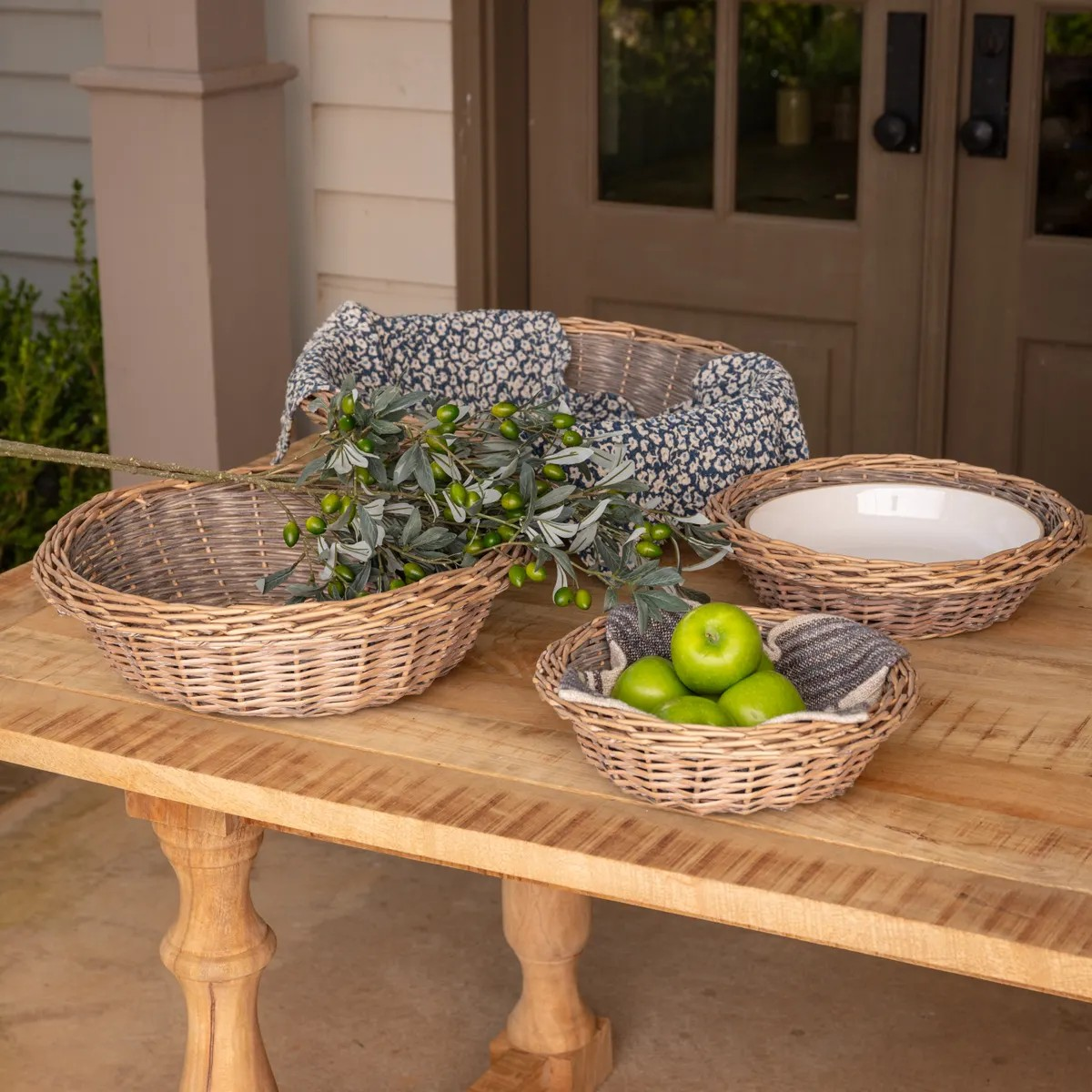 Nesting Willow Bowls - rattan