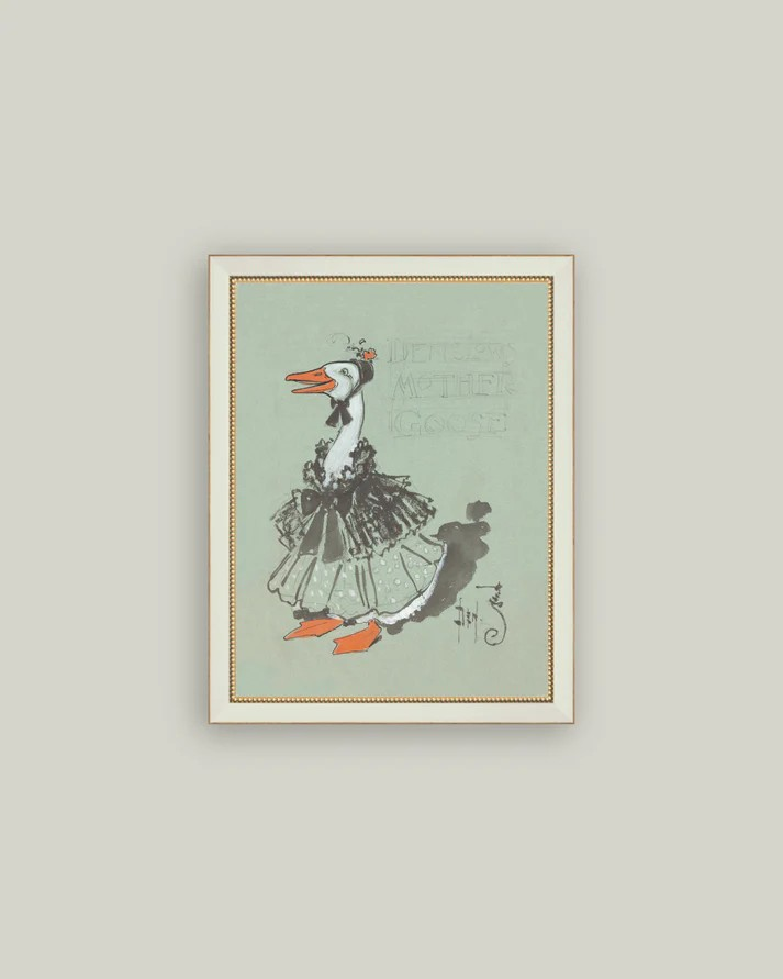 Mother Goose Portrait - glass