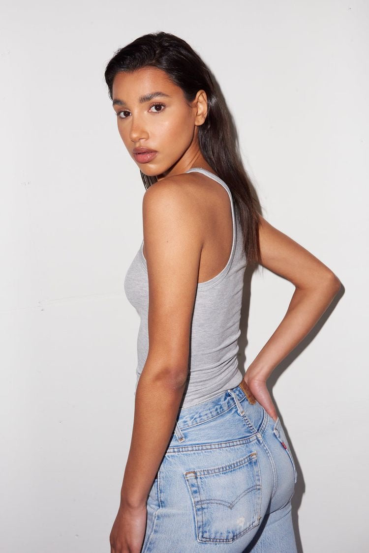LNA Ribbed Skinny Racer Tank