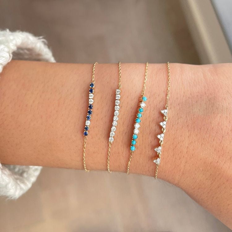 Adina Reyter Diamond Cluster Chain Bracelet
