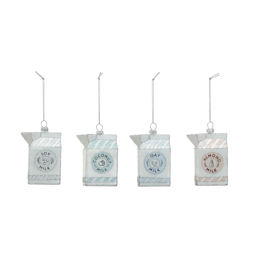 Milk Jug Ornament - glass