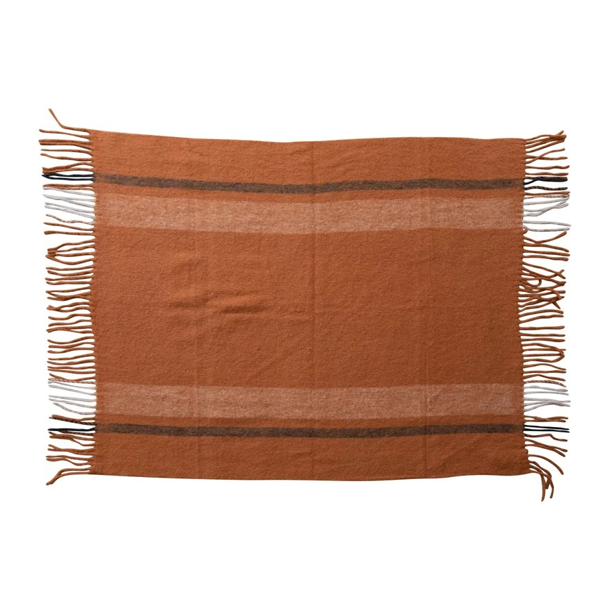 Rust Wool Throw
