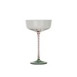 Pink Stemmed Champagne Coupe - glass