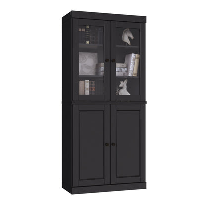 100% Solid Wood 6-Shelf Bookcase with Optional Doors by Palace Imports