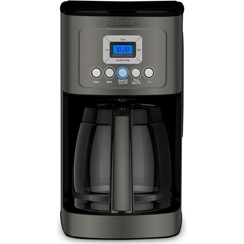 14-Cup Programmable Coffee Maker, Glass Carafe, Brew Strength Control, 1-4 Cup Setting, Black Stainless