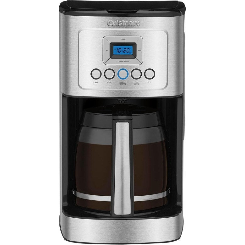 14-Cup Programmable Coffee Maker, Glass Carafe, Brew Strength Control, 1-4 Cup Setting, Stainless Steel