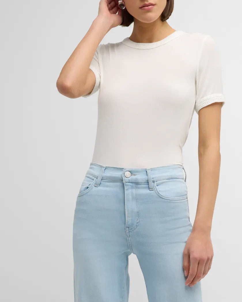 Frame Crochet Trim Tee