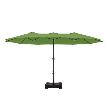 MAISON ARTS 15ft Double-Sided Patio Extra Large Twin Umbrella with Base Included