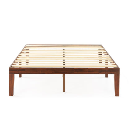 16 Inch Classic Solid Wood Platform Bed Frame in Multiple Finishes