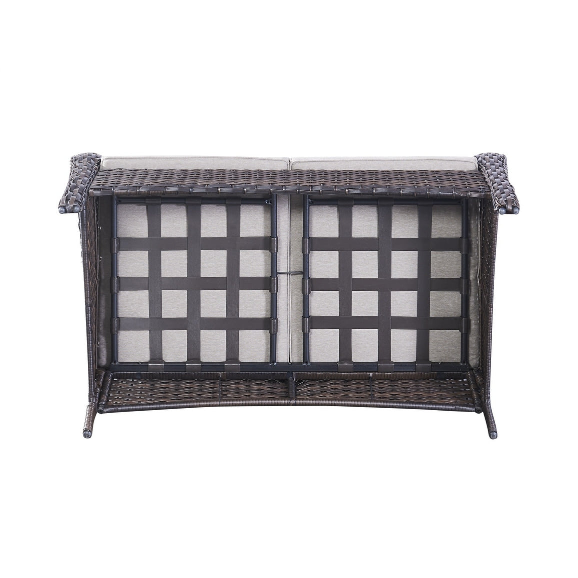 Gymojoy Outdoor Loveseat Wicker Sofa Set Rattan Sofa