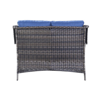 Gymojoy Outdoor Loveseat Wicker Sofa Set Rattan Sofa