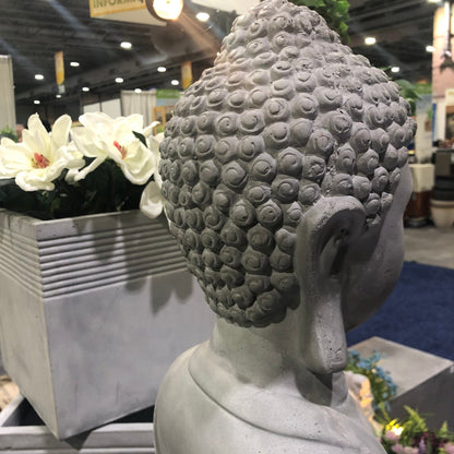 25.6-in. Lightweight Concrete Meditating Buddha Statue