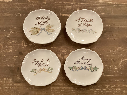 Faithful Christmas Trinket Tray - stoneware