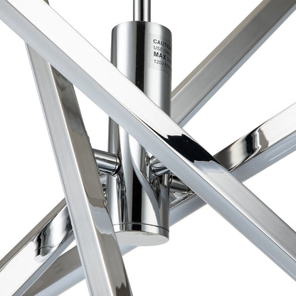 Black/ Gold Modern Aluminum LED Chandelier Linear Sputnik Ceiling Pendant Light for Living/ Dining Room/ Kitchen