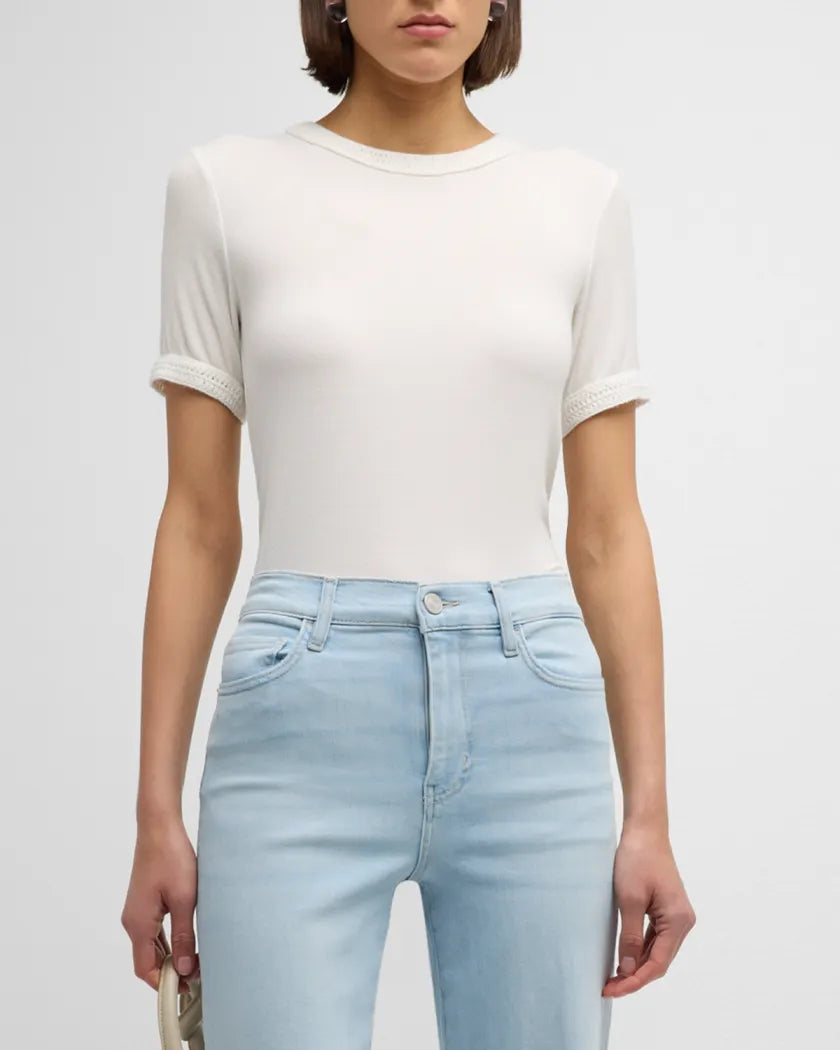 Frame Crochet Trim Tee
