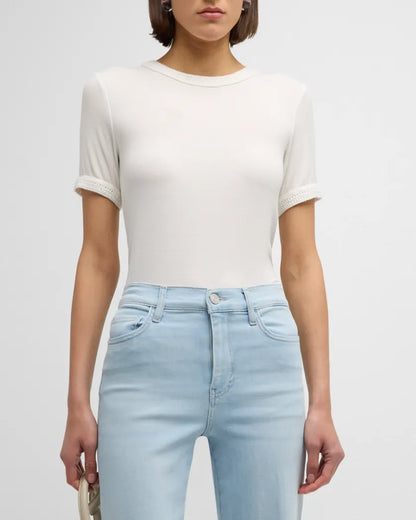Frame Crochet Trim Tee