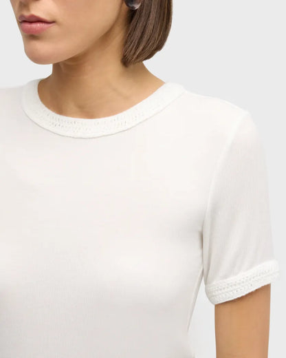 Frame Crochet Trim Tee