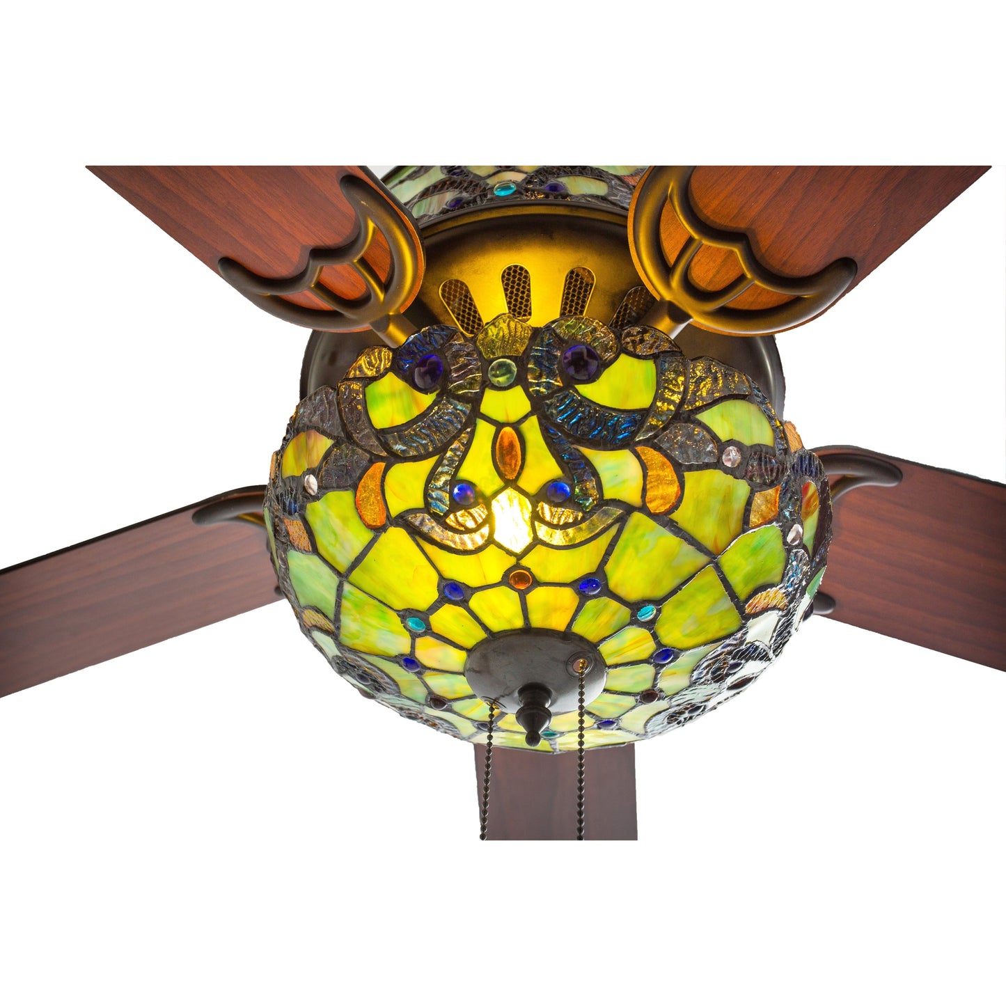 Copper Grove Guasipati 52-inch Tiffany-style Magna Carta Ceiling Fan - 52L x 52W x 16.5