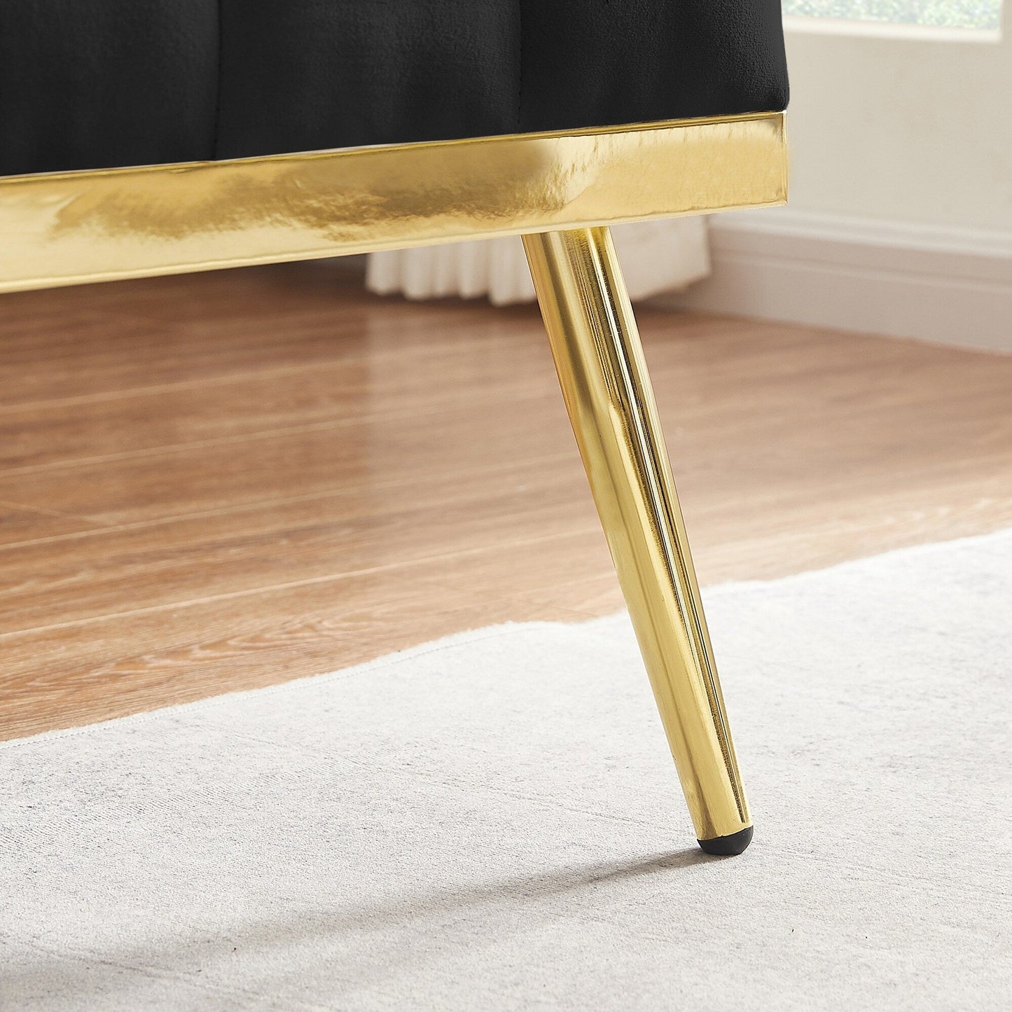 55.5 Velvet 2-Seater Sofa with 2 Pillows, Contemporary Design, and Easy Assembly