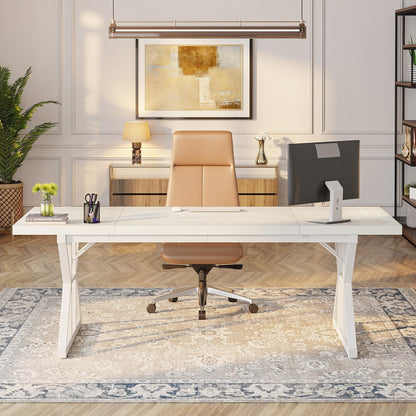 70.8-Inch Executive Desk, Large Computer Office Desk Workstation