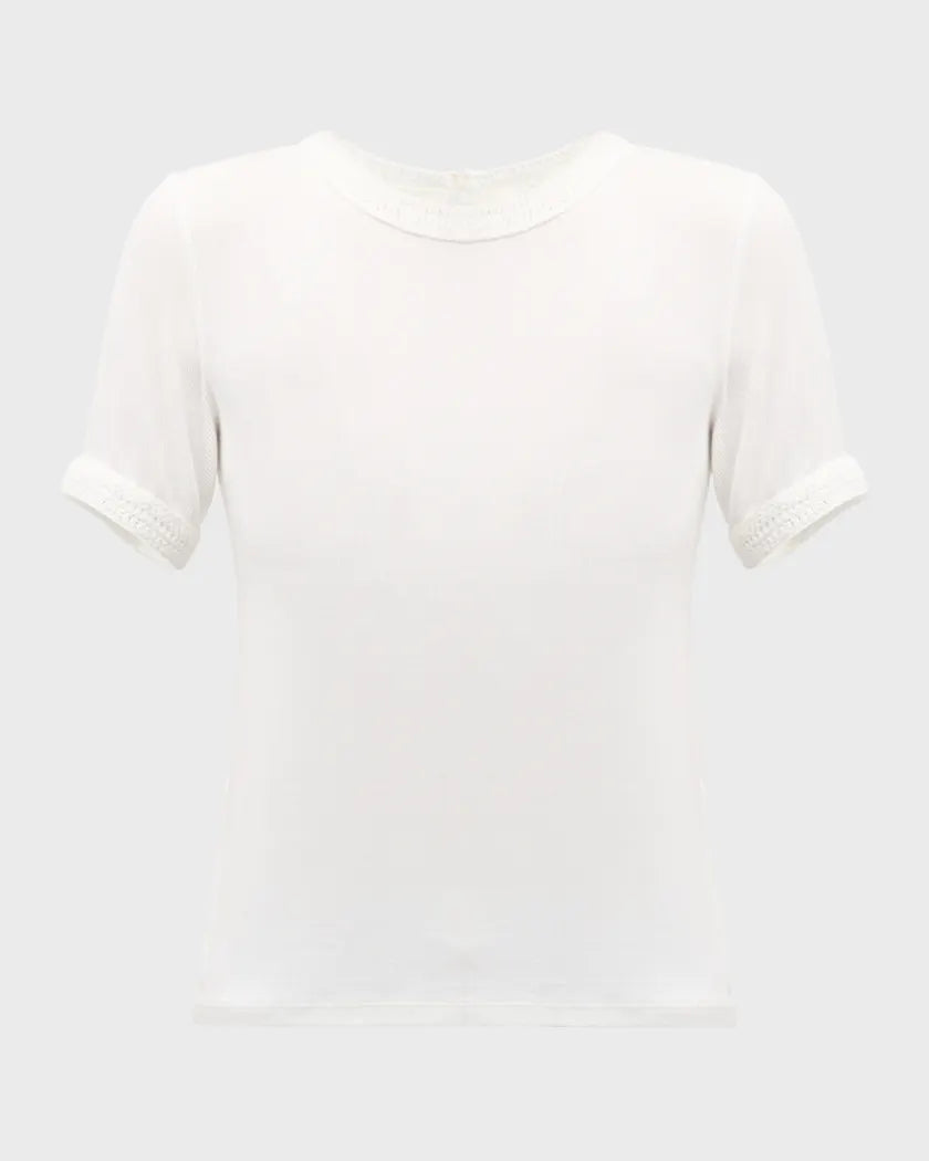 Frame Crochet Trim Tee