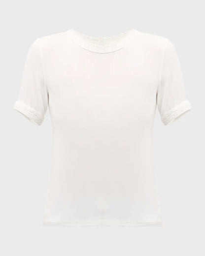 Frame Crochet Trim Tee