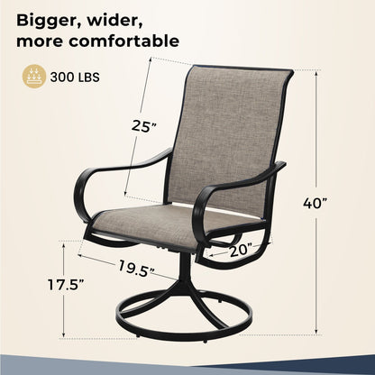 MAISON ARTS 8 PCS Patio Dining Set with 13ft Patio Umbrella