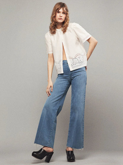 Frame Le Slim Palazzo Raw Fray
