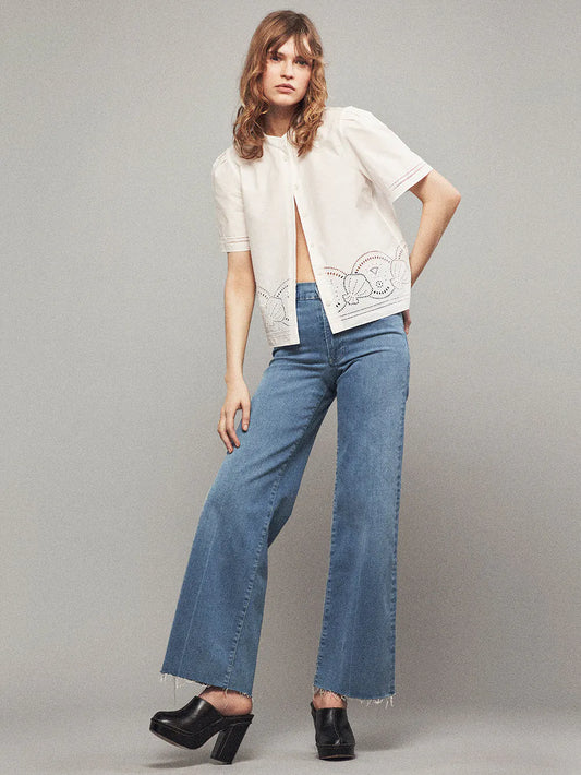 Frame Le Slim Palazzo Raw Fray