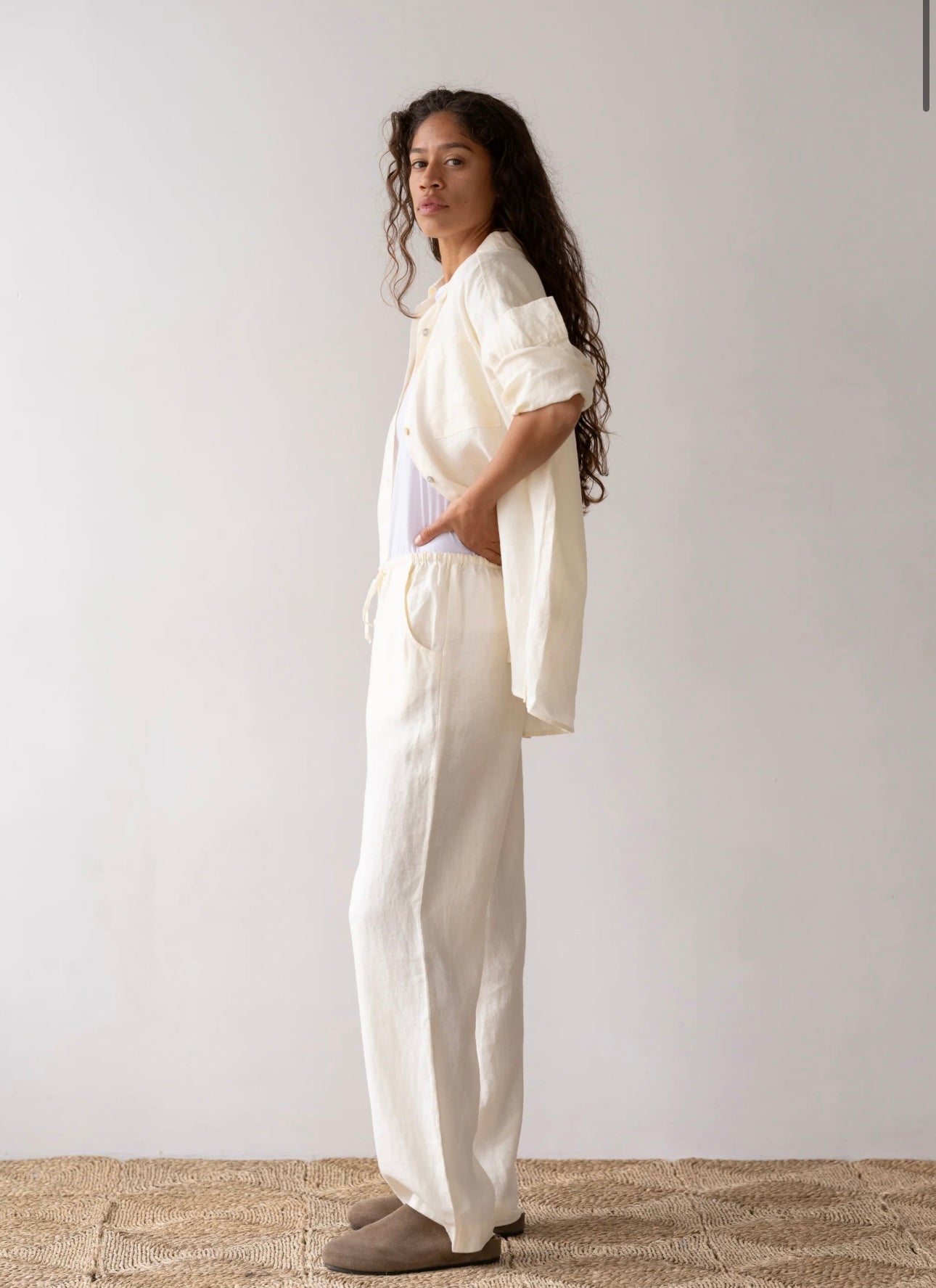 Donni Linen Drawstring Pant