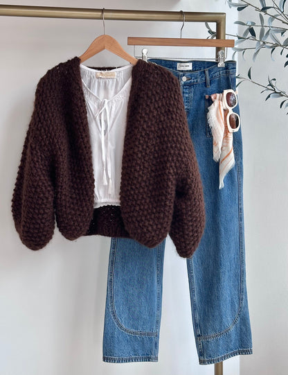 Maiami Chunky Alpaca Pearl Bomber Cardi