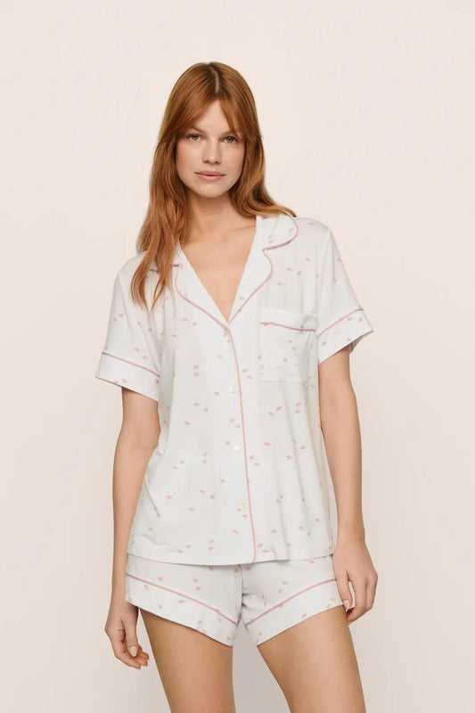 Eberjey Gisele Printed Relaxed Short PJ Set