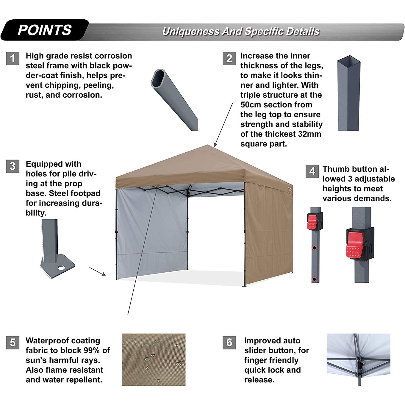 ABCCANOPY Durable Easy Pop up Canopy Tent Outdoor canopy tent