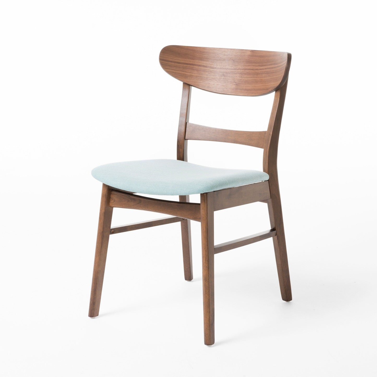 Abrielle Mid-Century Modern Upholstered Rubberwood Dining Chair (Set of 2) by Christopher Knight Home