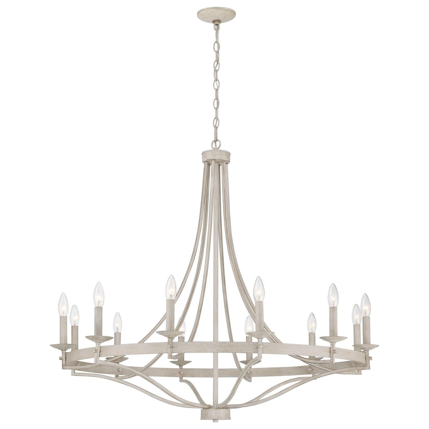 Fidenza 12-light Modern Farmhouse Empire Wagon Wheel Chandelier with UL - D40'' * H135''
