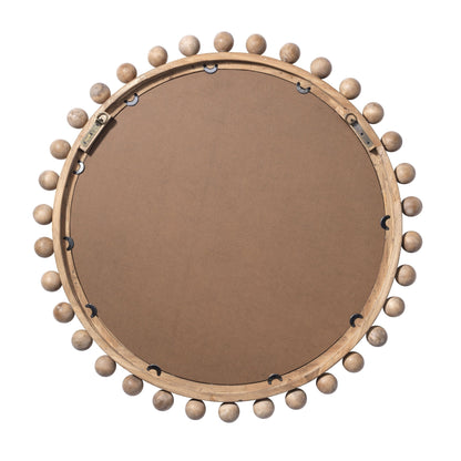 Alden Décor Orion Round Wood Mirror, Natural