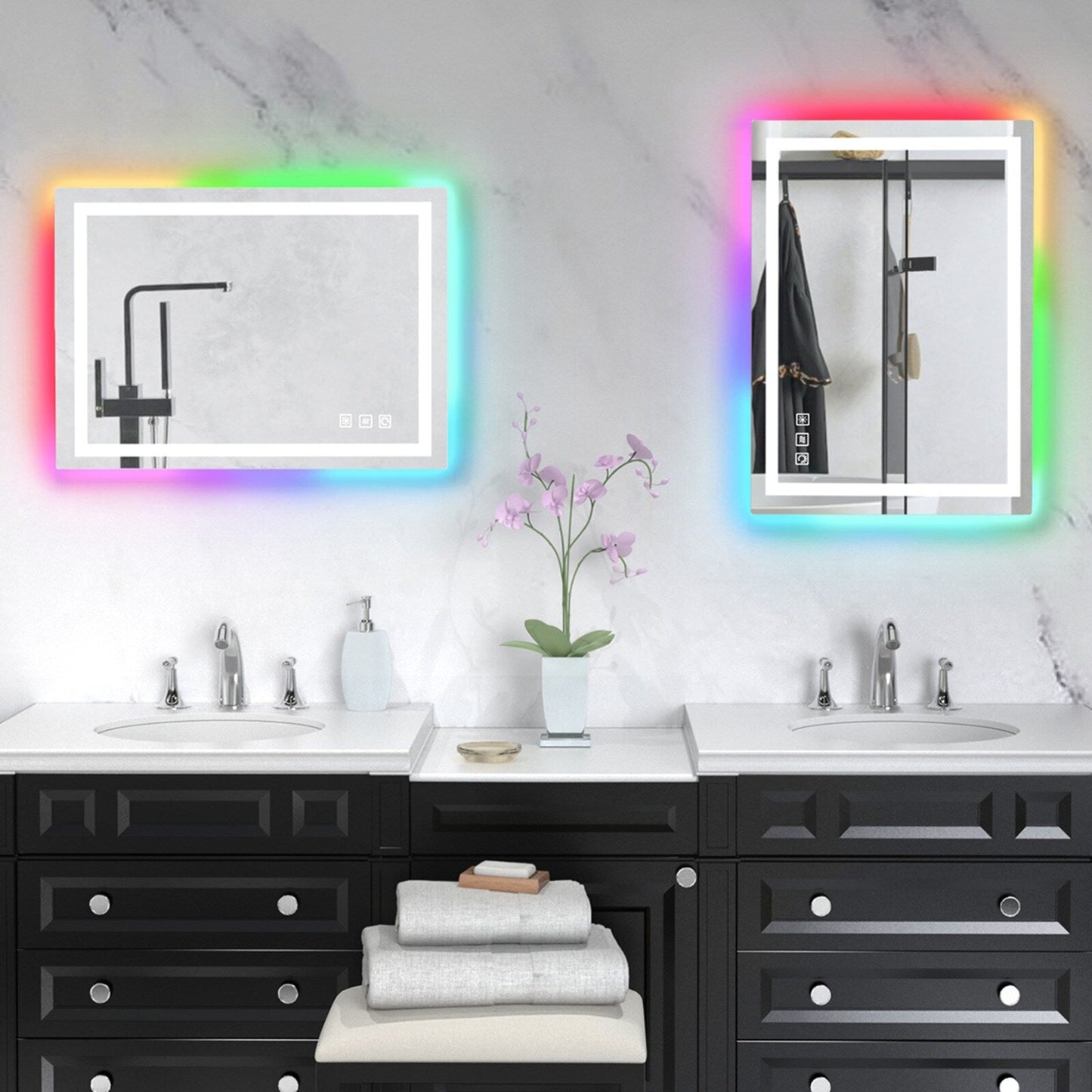 Anti-Fog RGB Backlit & LED Frontlit Bathroom Mirror